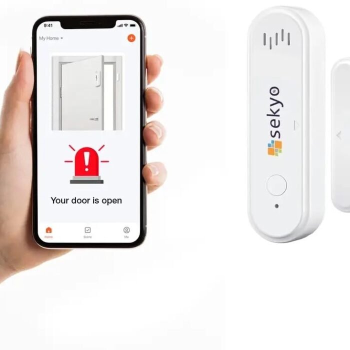 Sekyo WiFi Smart Door Alarm Sensor with Loud Siren | Wireless Magnetic Door/Window Security System, Real-Time App Alerts| Anti-Theft Home & Office Alarm, Easy DIY Installation (Pack of 1)