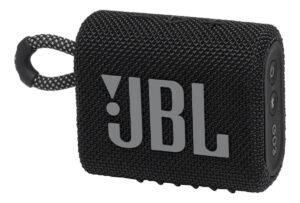 JBL Go 3 Wireless Portable Bluetooth Mini Speaker, Small Speaker with Pro Sound, Vibrant Colors with Rugged Fabric Design, Lightweight IP67 Waterproof, Type C Interface (Without Mic, Black)