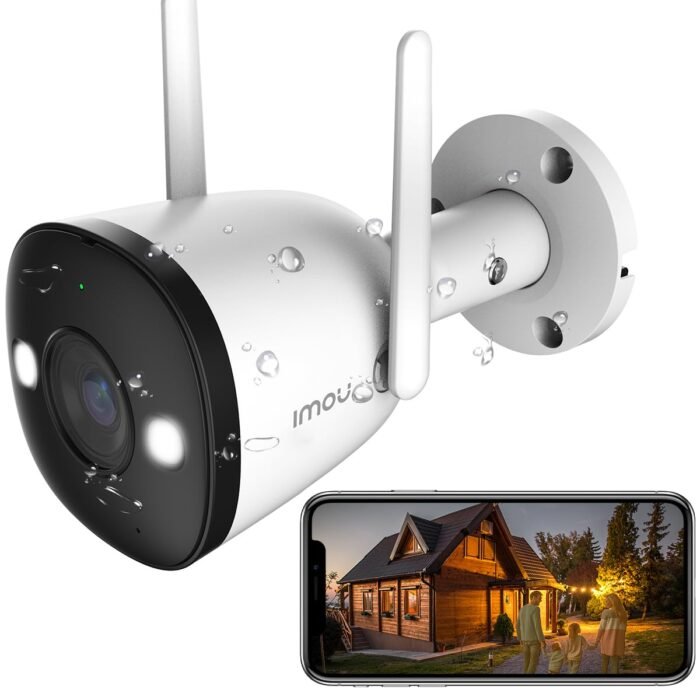Imou 2K 3MP Outdoor Security Bullet CCTV Camera,Color Night Vision,Human Detection,Up to 512GB SD Card,IP67 Weatherproof,Spotlight,Audio Recording, WiFi&Ethernet Connection,AlexaEnabled,IPC-K3DP-3H0WF