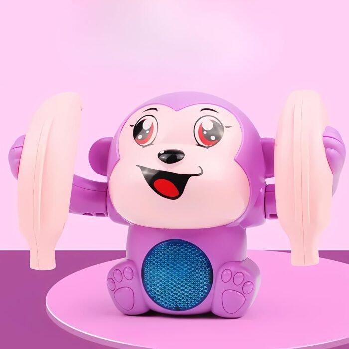 Storio Dancing Monkey Musical Toy for Kids|Spinning Tumble Doll with Lights,Music & Voice Sensor|Rolling Musical Toy with Sound Effects for Babies & Toddlers|Fun Gift for Boys & Girls,Multicolor