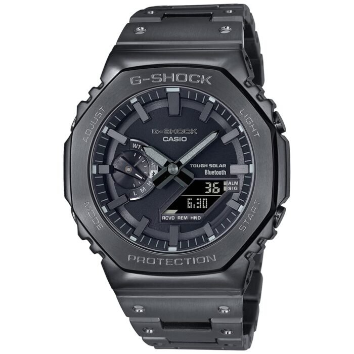 Casio G-Shock GM-B2100BD-1ADR Black IP Black Analog-Digital Dial Black IP Stainless Steel Solid Band Men's Watch Tough Solar Bluetooth G1271