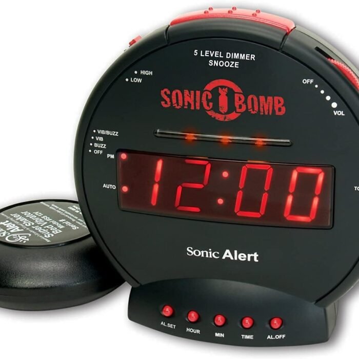 Sonic Bomb Sbb500Ss Loud Plus Vibrating Alarm Clock