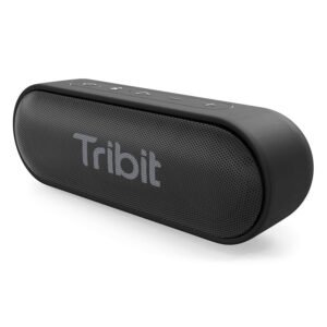 Tribit Updated Version XSound Go Wireless Bluetooth 5.3 Speakers with Loud Stereo Sound & Rich Bass 16W,24H Playtime,150 ft Bluetooth Range,Outdoor Lightweight IPX7 Waterproof,Built-in Mic (Black)
