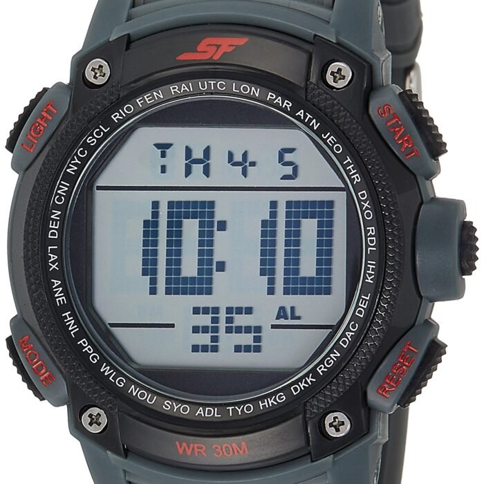 SF Digital SF Digital Black Plastic Strap Watch for Men - NT77073PP02
