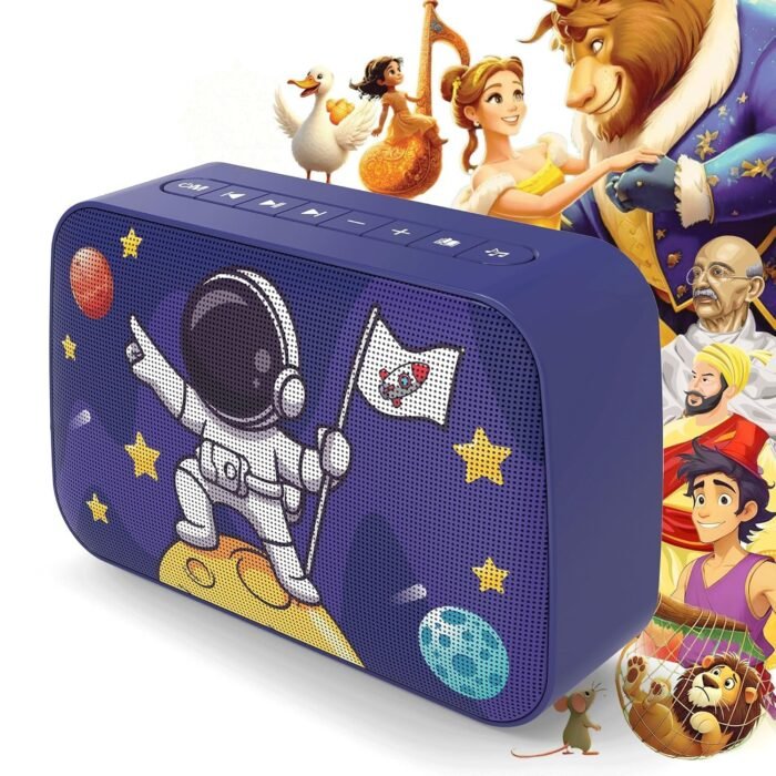 TARBULL SuperBuddy Kids Screen Free Audio Speaker, 550+ Stories, Rhymes & Mantras Preloaded, Musical Toy with Content Upgrade & Bluetooth, Birthday Gift for Boys & Girls 3 to 10 Years (Space)