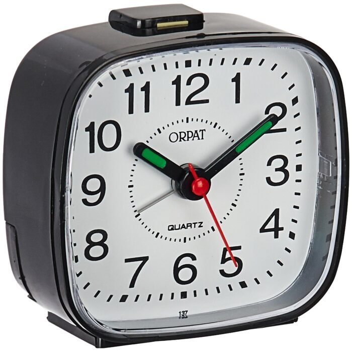 Orpat Plastic Beep Analog Alarm Clock(Black,Tbb-137)